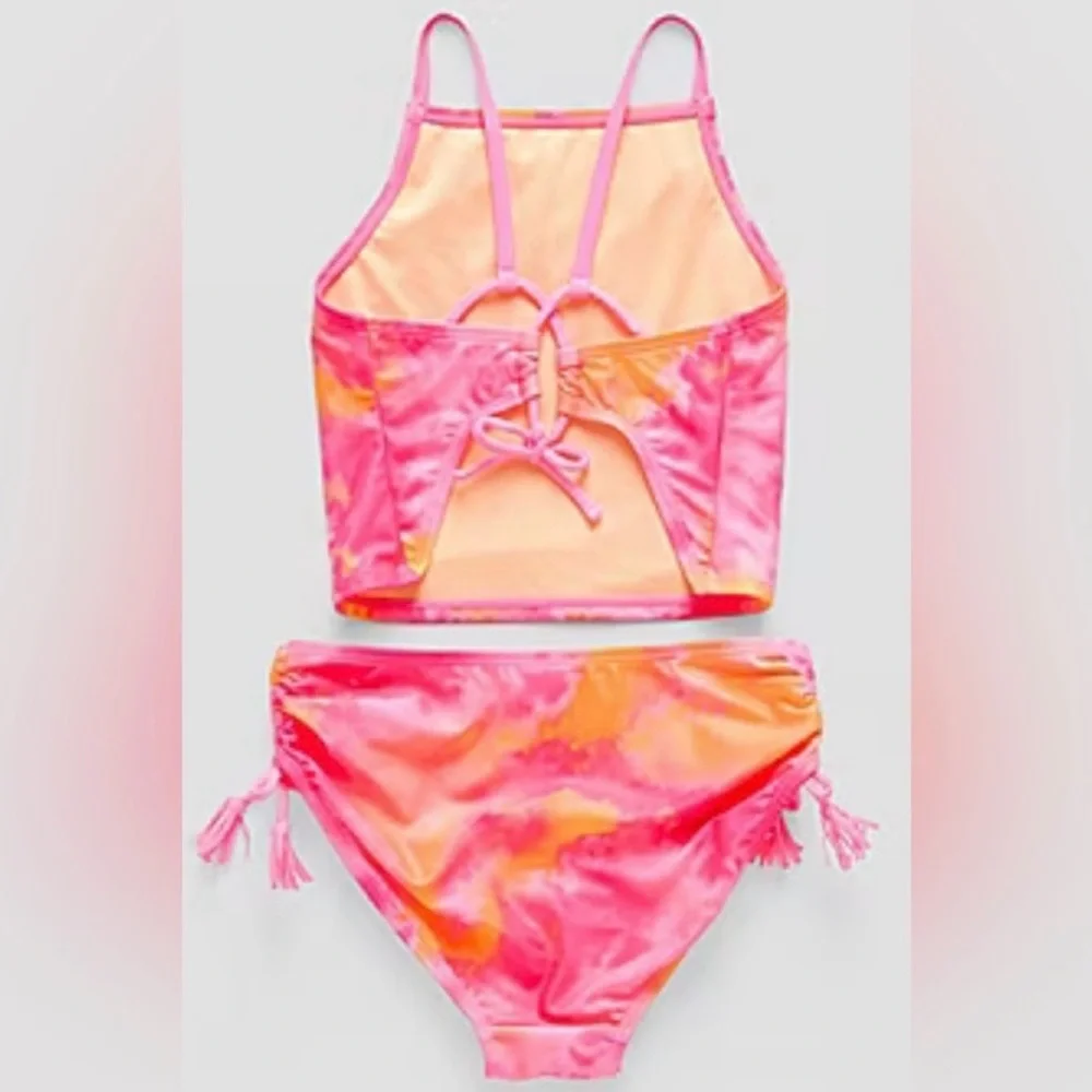 Thereabouts Girls Creamsicle Tie Dye Tankini Set NWT Size XL 16